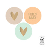 Sluitsticker baby pastel - 10 stuks