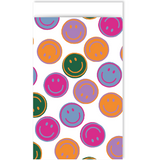 Cadeauzakjes smiley roze - 5 stuks
