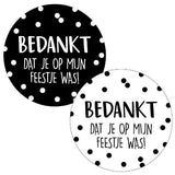 Sluitsticker bedankt dat je op mijn feestje was - 10 stuks