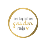 Sluitstickers een dag met een gouden randje - 10 stuks