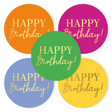 Sluitstickers happy birthday - 10 stuks