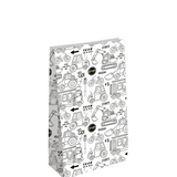 Kraft papieren zakken (L) voertuigen zwart - 5 stuks