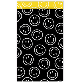 Cadeauzakjes smiley zwart - 5 stuks