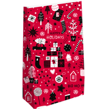 Kraft papieren zakken (L) kerst - 5 stuks