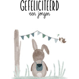 Kaart gefeliciteerd jongen