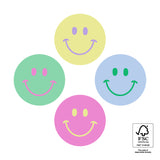 Sluitsticker smiley kleur - 10 stuks