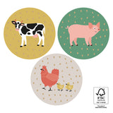Sluitsticker boederijdieren - 10 stuks