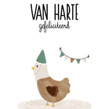 Kaart van harte kip