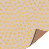 Cadeaupapier hartjes beige