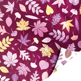 Cadeaupapier paars bladeren