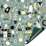 Cadeaupapier kerst mint