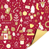 Cadeaupapier kerst rood