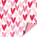 Cadeaupapier hartjes roze