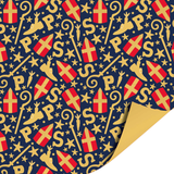 Cadeaupapier sinterklaas blauw