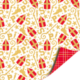 Cadeaupapier sinterklaas wit