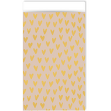 Cadeauzakjes hartjes beige - 5 stuks
