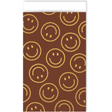 Cadeauzakjes smiley bruin - 5 stuks