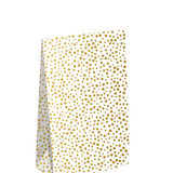 Gift bag dots goud (M) - 5 stuks