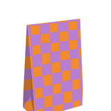 Gift bag (M) oranje blok - 5 stuks