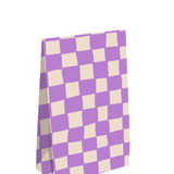 Gift bag (M) paars blok - 5 stuks