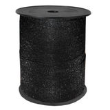 Krullint glitter zwart - 5 meter