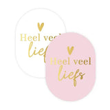 Sluitstickers heel veel liefs - 10 stuks