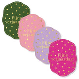Sluitstickers fijne verjaardag dots - 10 stuks