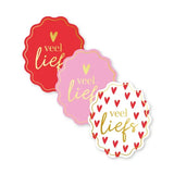 Sluitstickers liefs hartjes - 10 stuks