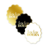Sluitstickers hoera - 10 stuks