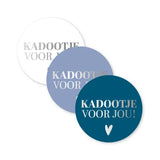 Sluitstickers kadootje blauw - 10 stuks
