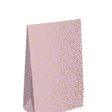 Gift bag (M) lila dots - 5 stuks