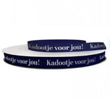 Satijnlint kadootje voor jou - blauw