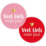 Sluitstickers veel liefs - 10 stuks