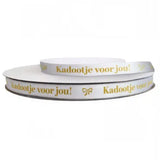 Satijnlint kadootje voor jou - wit