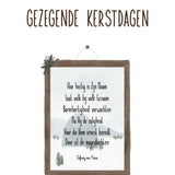 Kaart gezegende kerstdagen