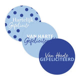 Sluitstickers blauw - 10 stuks