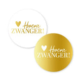 Sluitstickers hoera zwanger - 10 stuks