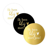 Sluitstickers ik ben blij met jou - 10 stuks