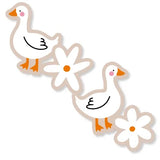 Sluitstickers gans - 10 stuks
