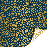 Cadeaupapier blauw goud