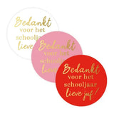 Sluitstickers bedankt juf - 10 stuks
