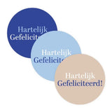 Sluitstickers hartelijk gefeliciteerd - 10 stuks
