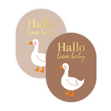 Sluitstickers gans baby - 10 stuks