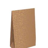 Gift bag (M) bruin dots - 5 stuks