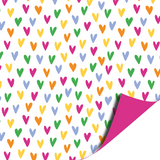 Cadeaupapier hartjes kleur