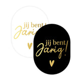Sluitstickers jij bent jarig - 10 stuks