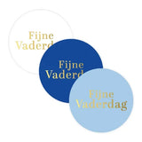 Sluitstickers fijne vaderdag blauw - 10 stuks