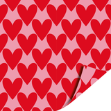 Cadeaupapier rood hartjes