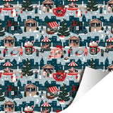 Cadeaupapier winterdorp