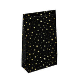 Kraft papieren zakken ster zwart (L) - 5 stuks